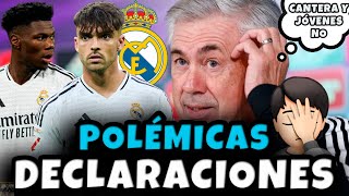 Ancelotti NO aprende de sus errores, defiende a Vini pero condena a los canteranos