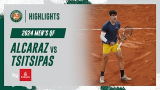 Alcaraz vs Tsitsipas Quarter-final Highlights | Roland-Garros 2024