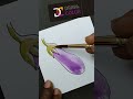 simple watercolor painting brinjal draw u0026 color brinjal