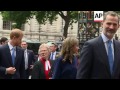 Spain royals visit Westminster Abbey