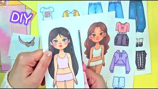 Bestie Paper Doll Dress-Up Book Printables #paperdiy #digitalfiles #diycrafts