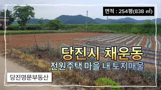 [매물번호:1759]★당진토지매매★당진시 채운동 전원주택부지로 추천드리는 토지매물 / 254평 (838 ㎡)/ 평당 45만원 / 매매가 1억 1,430만원 #당진명문부동산