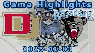 Maine vs Denver 2025-01-03 Game Highlights