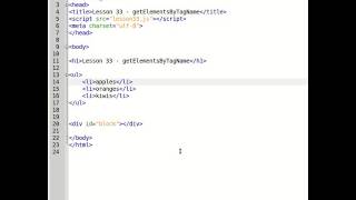 lesson 33 getElementsByTagName | JavaScript Course