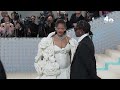 Rihanna Arrives (Fashionably LATE) at Met Gala 2023 in All-White Valentino Couture