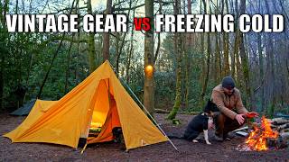 Camping in FREEZING Temperatures with vintage gear