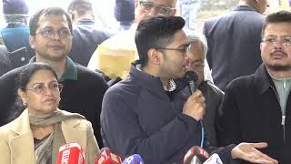 Addressing the media outside the office of the Election Commission Of India, New Delhi