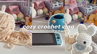 cozy crochet vlog 🧸🧶 new plushies, catching up on orders + playing games