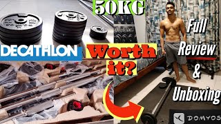 DOMYOS Weight Training Kit | Decathlon 50kg | Full Review & Unboxing