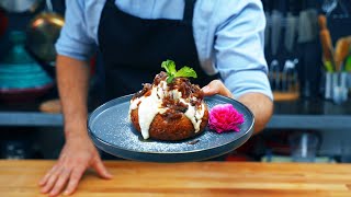 🍩 PAPANASI [BUCOVINENI] with Cottage Cheese and Rose Jam | Play on Qoob