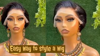 DIY 🙄🙄 How to style a closure TIWA wig the easy way. Beginners friendly 🤞