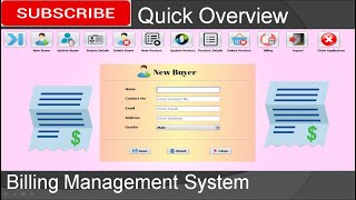 Quick Overview - Billing Management System in java (JFrame, Mysql Database, Netbeans IDE)
