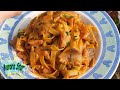 Ricetta: Tagliatelle con funghi pioppini con passata di pomodoro