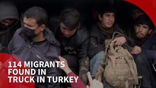 Turkey finds 114 migrants crammed in truck