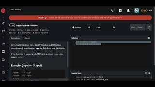Codewars | Regex validate PIN code | Python 7 kyu
