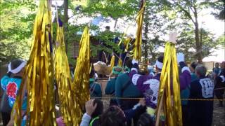 熊野神社　小宮祭御柱　三之柱建御柱