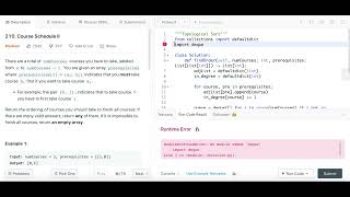 Course Schedule II - Leetcode 210 - Topological Sort - Python