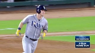 TB@TEX: Dickerson belts three-run home run to center