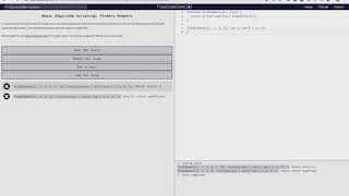 Basic Algorithm Scripting: Finders Keepers