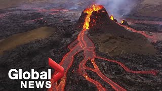 Iceland volcano eruption offers "most beautiful" lava show