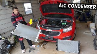 CHEVROLET CRUZE AC CONDENSER REPLACEMENT REMOVAL. CHEVY SONIC AC CONDENSER