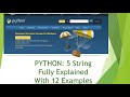 Python: 5 Strings - Fully Explained With 12 Examples