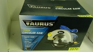 Aldi Taurus Brand Cheap ($35) Chinese made Circular Saw Unboxing