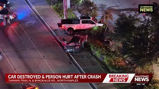 Car destroyed, 1 injured in crash following attempted traffic stop in North Naples