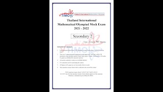 TIMO Mock Exam 2021-2022 Secondary 2