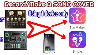How to connect V8 or V9 Sound card to SMULE or STARMAKER. Set up/Recording tutorial (English)
