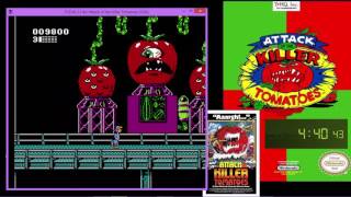 Attack of the killer tomatoes Nes Speedrun in 04:41(good ending 06.78 ) BP !