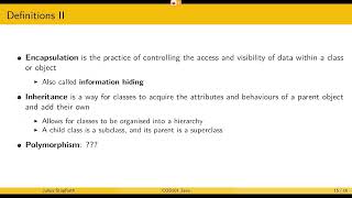 COS101 Week 2 Lecture 6: Object Oriented Programming with Java