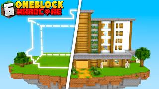 I Built a VILLAGER MANSION on ONE BLOCK Minecraft