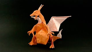 【ポケモン折り紙】リザードン （とても難しい）Origami Pokemon Charizard