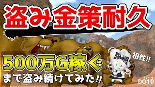 【ドラクエ10】盗み金策で500万G稼ぐ根性企画🔥激震のキバを〇〇時間盗み続けることになりました...【DQ10】