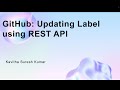 GitHub: Updating Label using REST API