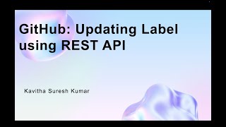 GitHub: Updating Label using REST API