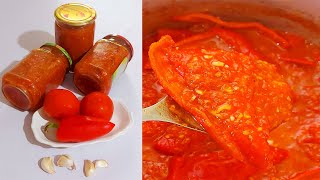 Red Peppers in Winter Pamidor Sauce