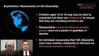 Expatriation: Renunciation of US Citizenship