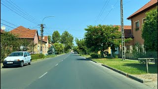 Driving in Kiskunfélegyháza (Bács-Kiskun County), Hungary - 4k Video - The Beautiful Hungarian Town