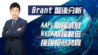 AAPL期權減倉，NVDA期權翻倍，挑強股弱勢買【Brant收盤】