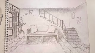 Drawing entryway in one point perspective