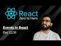 Day 12 | Handling Events in React | onClick, onChange, onSubmit Explained | React Zero to Hero #code