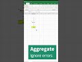 Aggregate Function in Excel #shorts