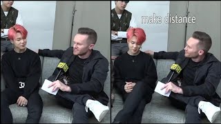 When the interviewer made Jimin uncomfortable