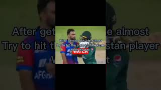 Asif ali looses cool. Try to hit  Afghan bowler  with bat.