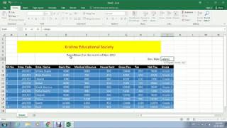 Microsoft Excel 01 Payroll - How to enter data and create formulas