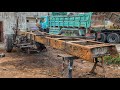 A very difficult method used for repair broken heavy vehicle frame | amazing craftsmanship