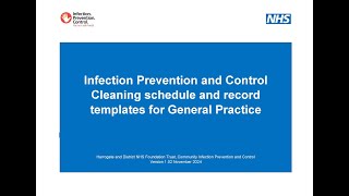 IPC Cleaning Schedule and Cleaning record templates for General Practice guided tour