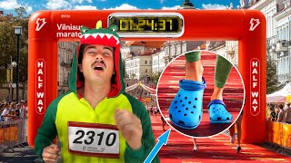 I Broke a Marathon World Record in Crocs